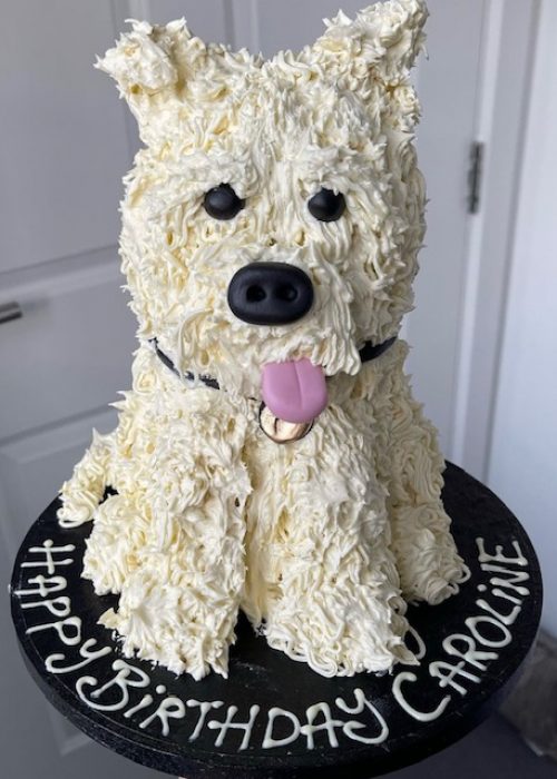 westie custom birthday cake
